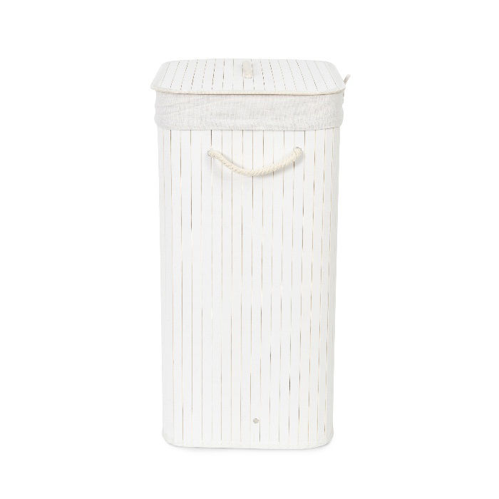 Rechthoekige Vouwbare Wasmand 'Bamboo' - Wit 3 Compactor