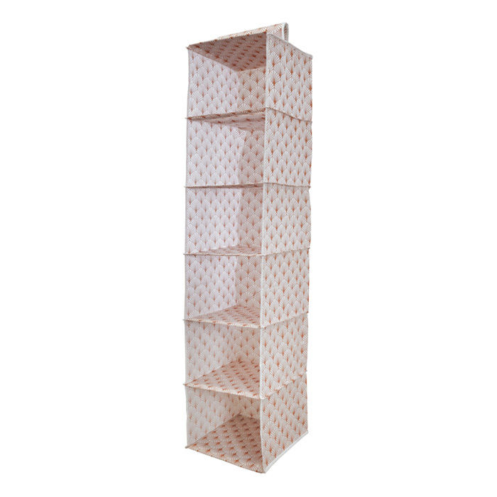 Hangende Kledingplanken 'Blush' met 6 vakken 1 Compactor