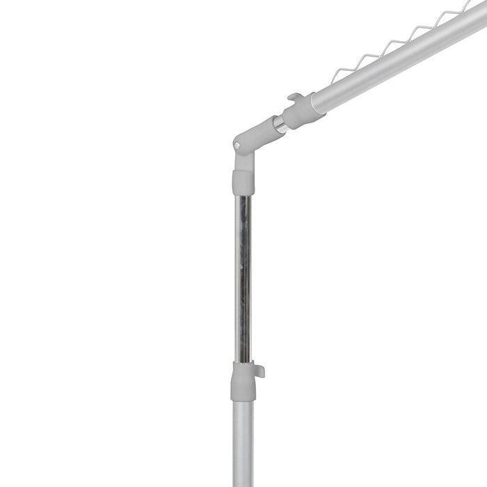 Een in hoogte verstelbare schuin geplaatste steun in grijze en zilver 3 Compactor