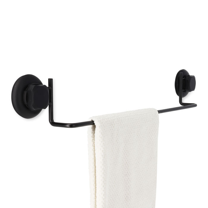 Bestlock Black Zuignap Wand Handdoekstang  1 Compactor