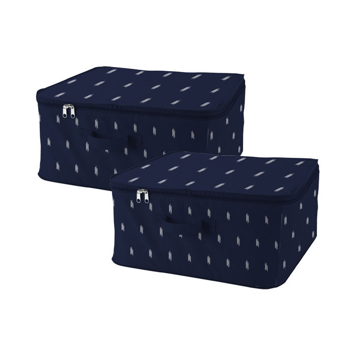 Set van 2 Kasuri Opbergtassen met Rits 1 Compactor