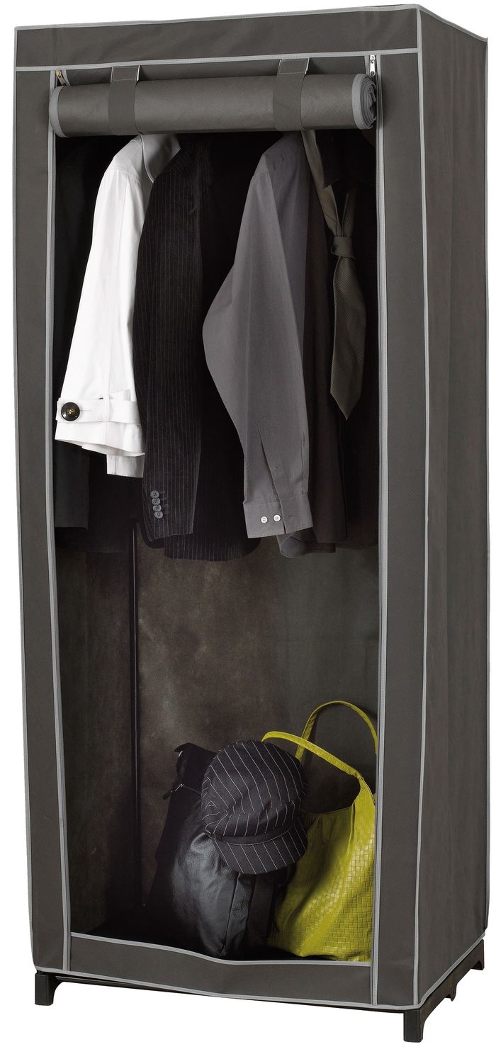 Cottage' Canvas Portable Kledingkast Metal Frame met Opberghoes  6 Compactor