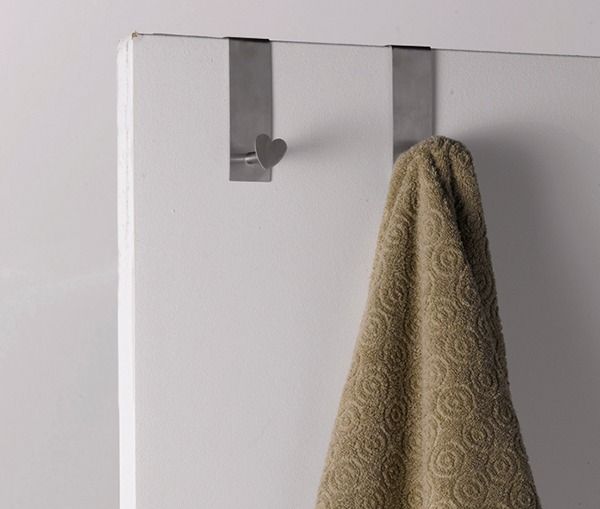 Set van 2 Enkelvoudige Deurhanger Haken Vierkant en Hartvormig Ontwerp 1 Compactor