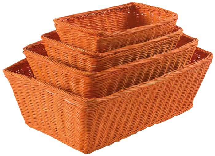 Set van 4 Rotan Opbergmanden 'Saga' - Oranje 1 Compactor