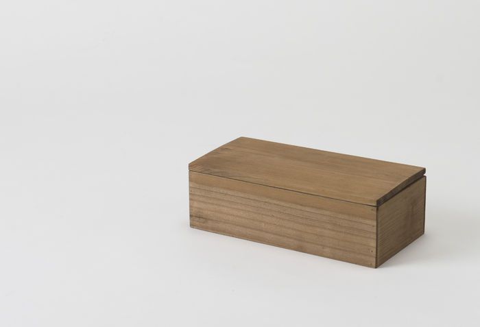 Vintage Houten Bewaardoos Groot met Deksel 2 Compactor