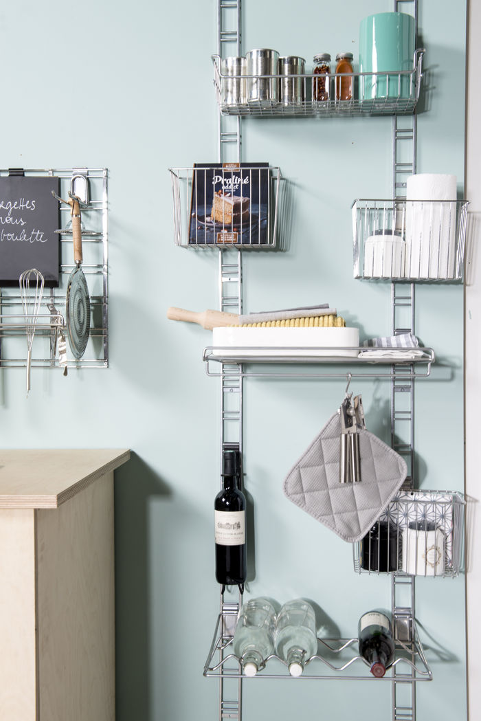 Walltech Kort Ladderrek Opbergrail voor Keuken 2 Compactor