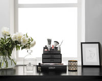 Sieraden en Make-up Kastje 2 Lades - Zwart