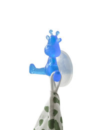 Giraffe Zuignap Muurhaak 'Funny' - Blauw