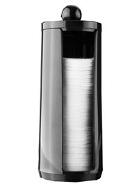 Wattenschijfjeshouder met Deksel - Zwart