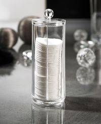 Wattenschijfjeshouder met deksel - Transparent