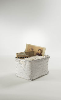 Bamboe Opbergmand Middelgroot 'Dalat' - Wit