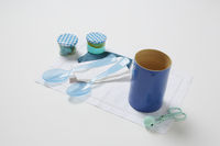 Grote Bamboe Keukengereihouder - Indigo-Blauw