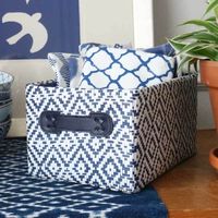 Opbergmand 'Enzo' - marineblauw