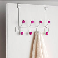 Deurhanger 8 Haken Quadra - Roze