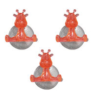 Set van 3 Funny Hooks Giraf roze