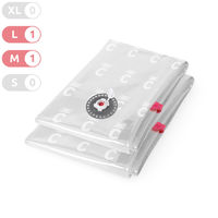 Set van 2 Medium en Large Ruimtebesparende Vacuüm Opbergzakken 'Aspispace' - 1 Medium en 1 Large