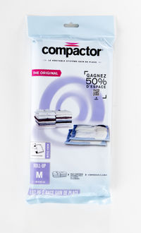 Set van 4 Handmatig Oprolbare Ruimtebesparende Reiszakken Maat Medium 