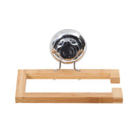 Bestlock Zuignap Wand Toiletrol-/Handdoekhouder - Bamboe