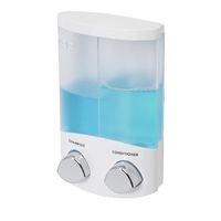 Stick On Dubbele 2 x 310 ml Zeep-/Shampoodispenser - Wit