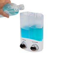 Stick On Dubbele 2 x 310 ml Zeep-/Shampoodispenser - Wit