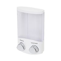 Stick On Dubbele 2 x 310 ml Zeep-/Shampoodispenser - Wit