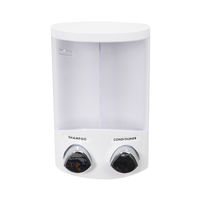 Stick On Dubbele 2 x 310 ml Zeep-/Shampoodispenser - Wit