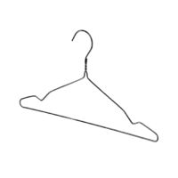 Set van 10 Metalen Kleerhangers - Zwart