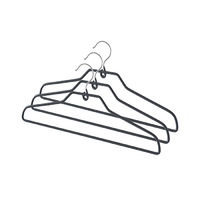 Set van 3 Antislip Gebogen Hangers 'Sticky'