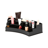 Gebogen Make-up Organizer met Meerdere Vakken - Zwart