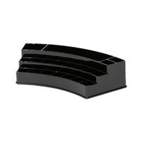 Gebogen Make-up Organizer met Meerdere Vakken - Zwart