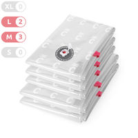 Set van 5 Medium en Large Ruimtebesparende Vacuüm Opbergzakken Aspispace - 3 Medium en 2 Large