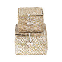 Set van 2 Zeegras Opbergmanden 'Tresor' - Beige