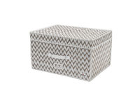 Opbergkoffer Compactor 'Ikat beige' XL 