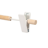 Houten Kledinghanger 'Helsinki' met Metalen Klemmen - Wit