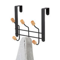 Deurhanger 6 Haken 'Helsinki' - Zwart