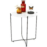 Agneta' Witte Marmeren Bijzettafel Kopenhagen