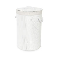 Ronde Vouwbare Wasmand 'Bamboo' - Wit