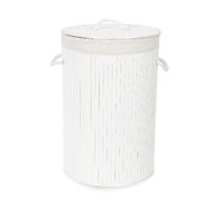 Ronde Vouwbare Wasmand 'Bamboo' - Wit