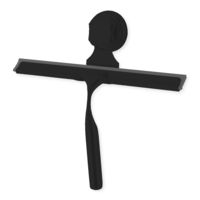 Bestlock Black Zuignap Wand Douche-/Raamwisser met Houder