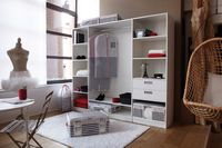 Set van 3 Kartonnen Bewaardozen - Blauw/Wit/Rood