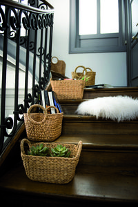 Set van 5 Gevlochten Opbergmanden 'Caracas'