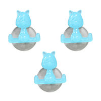 Set van 3 Funny Hooks Kat turkoois