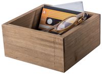 Vintage Vierkante Houten Bewaardoos