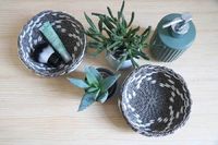 Ronde Opbergmand 'Yala'- Grijs/Wit