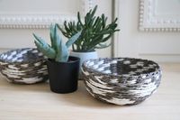 Ronde Opbergmand 'Yala'- Grijs/Wit